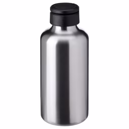 IKEA ENKELSPÅRIG Water Bottle Stainless Steel/Black 0.7 L
