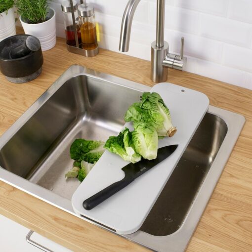 IKEA LILLHAVET Chopping Board Light Grey 48x17 Cm - Image 3