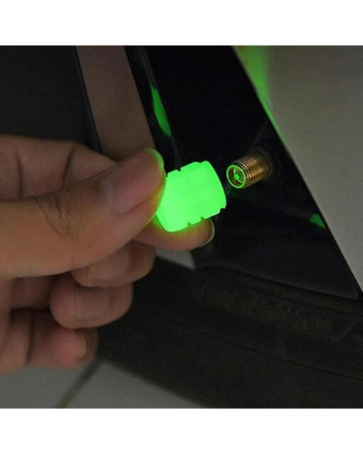 Luminous Tire Valve Cap Green 4pcs - Image 3