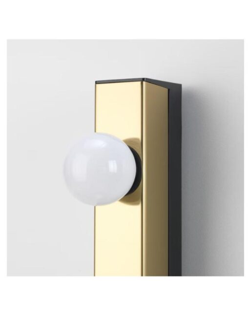 IKEA MUSIK Brass-Coloured Wall Lamp Wired-In Installation - Image 2