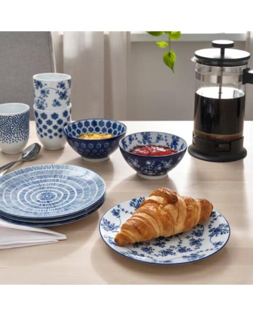 IKEA ENTUSIASM Side Plate Patterned/Blue 18 cm - Image 2