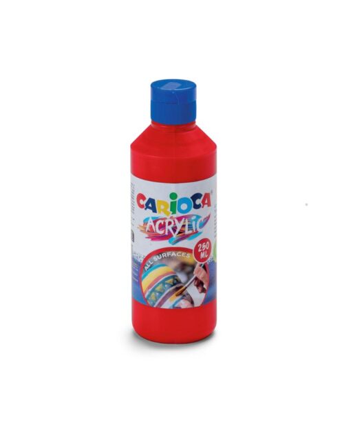 CARIOCA Acrylic Paint 250Ml Vermillion Red