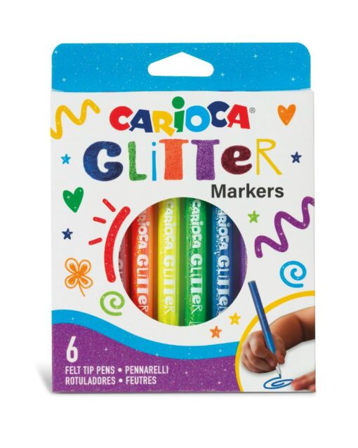 CARIOCA Glitter Markers Set Of 6