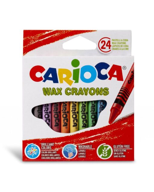 CARIOCA Wax Crayon Box Of 24Pcs