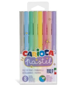 CARIOCA Pastel Felt Tip Pens Set Of 8