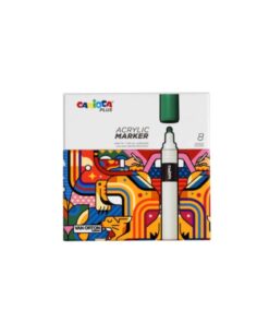 CARIOCA Plus Acrylic Marker Set Of 8