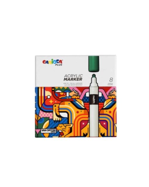 CARIOCA Plus Acrylic Marker Set Of 8