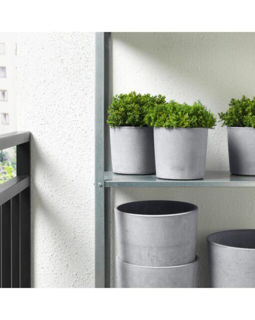 IKEA BOYSENBÄR Plant Pot In/Outdoor Light Grey 12 cm - Image 2
