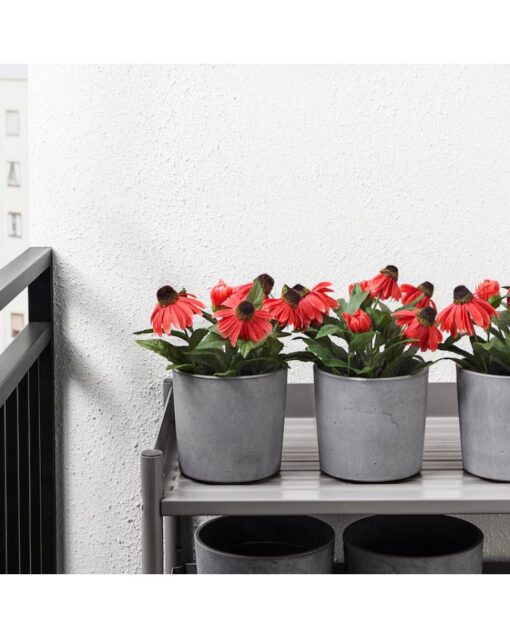 IKEA BOYSENBÄR Plant Pot In/Outdoor Light Grey 12 cm - Image 5