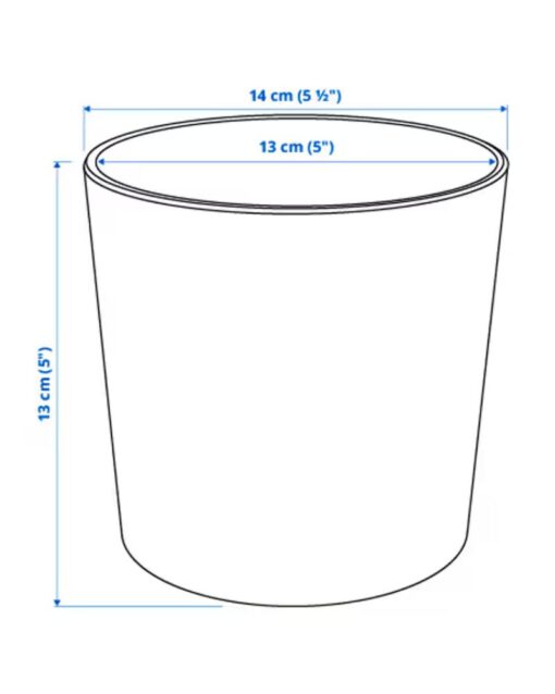 IKEA BOYSENBÄR Plant Pot In/Outdoor Light Grey 12 cm - Image 6