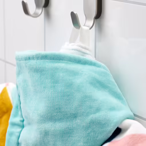 IKEA BUSENKEL Bath Poncho with Hood Harlequin Pattern/Multicolour 70x55 cm - Image 3