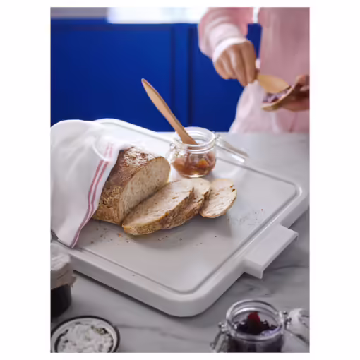 IKEA LILLHAVET Chopping Board Light Grey 49x35 cm - Image 4