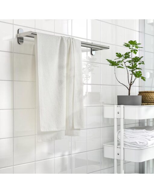 IKEA LUDDVIAL Bath Towel White 55x120 cm - Image 2