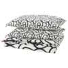 IKEA SÖTRÖNN Duvet Cover and 2 Pillowcases White & Black Patterned