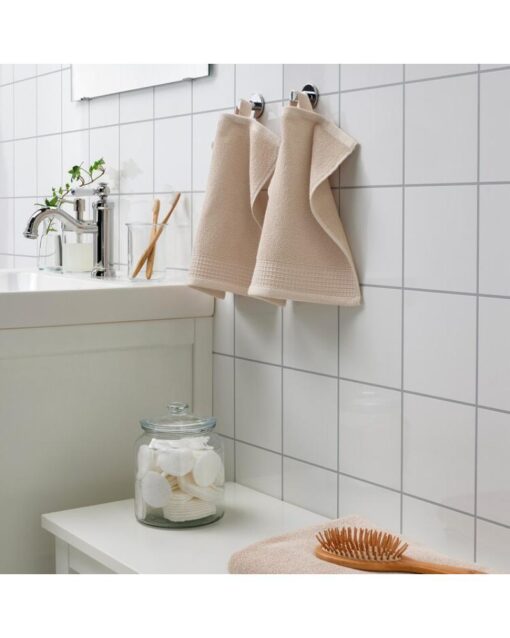 IKEA VINARN Washcloth Light Grey/beige 30x30 cm - Image 3