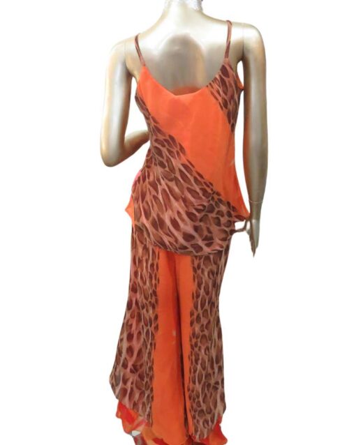 Orange & Brown Printed Two-Piece Set - Image 2