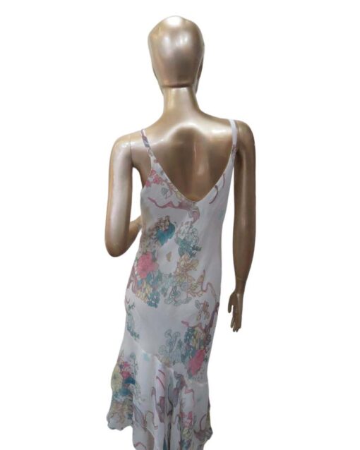 White Floral Maxi Dress with Soft Layers - Image 2