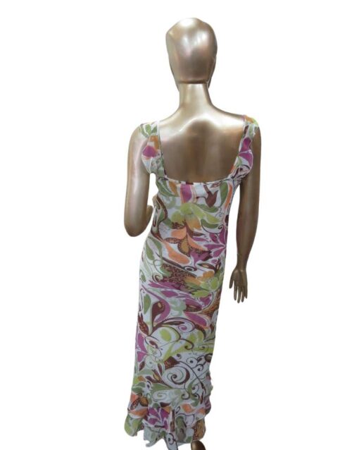 Multicolor Printed Ruffle Midi Dress - Image 2