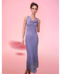 Purple Floral Sleeveless Maxi Dress