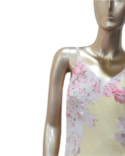 Yellow Floral Maxi Dress with Soft Layers - Image 3