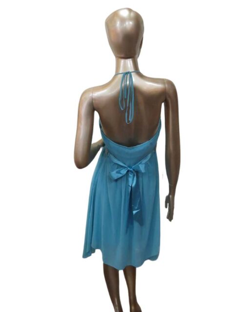 Halter Dress with Satin Waistband - Image 9