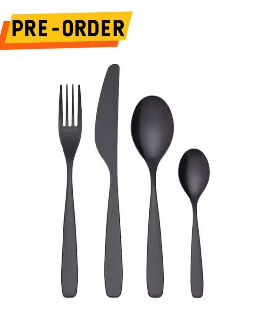 IKEA TILLAGD 24-Piece Cutlery Set Black
