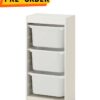 IKEA TROFAST White Storage Combination with Boxes 46x30x94 cm