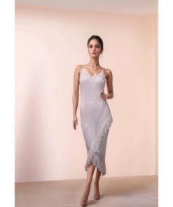 Crochet White Midi Dress