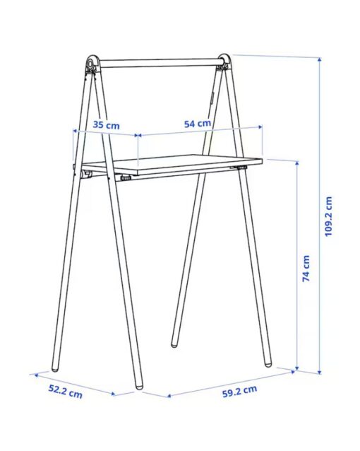 IKEA BJÖRKÅSEN Folding Table Black 59x35 cm - Image 7