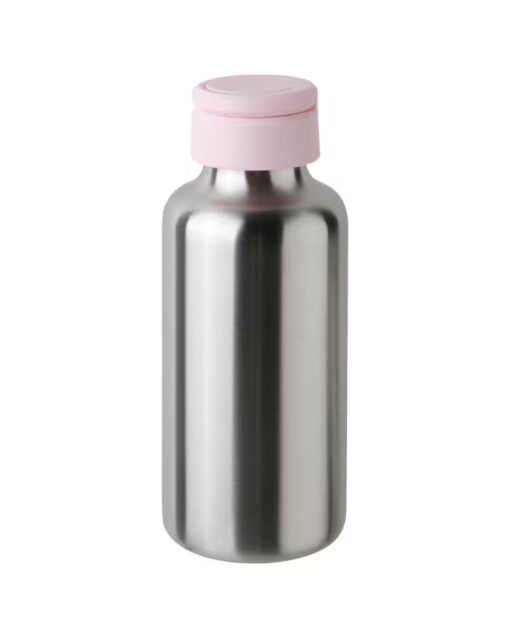 IKEA ENKELSPÅRIG Water Bottle Stainless Steel Light Pink 0.5 L