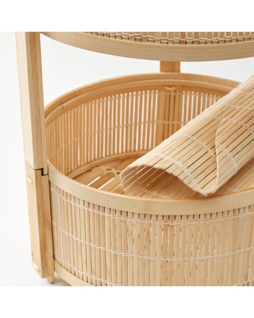IKEA KANELMOTT Vegetable/Fruit Basket Set of 2 Bamboo - Image 3