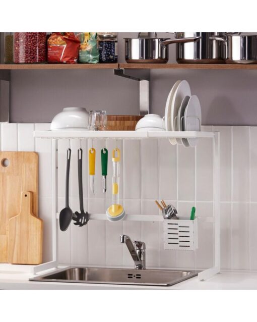 IKEA SKYGGFISK Dish Drainer White/Extendable - Image 3