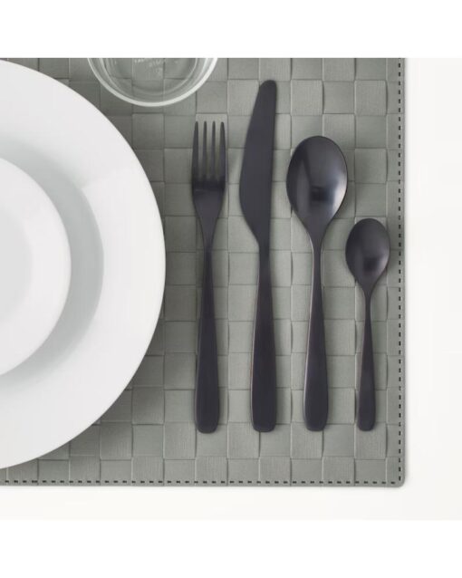 IKEA TILLAGD 24-Piece Cutlery Set Black - Image 2