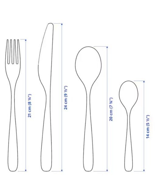 IKEA TILLAGD 24-Piece Cutlery Set Black - Image 7