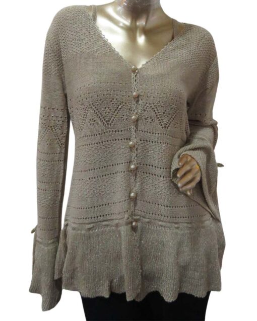 Twins Top Set Tank Top & Knit Button-Down Cardigan - Image 4