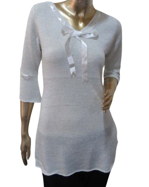 Knit Top with Ribbon Tie - Image 5