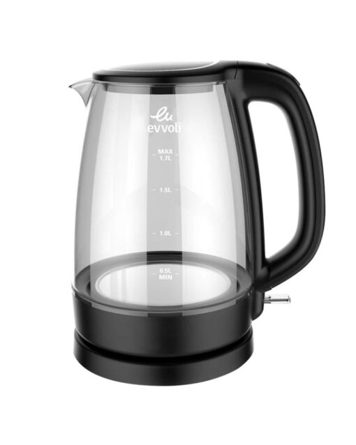 EVVOLI Kettle with Glass Body 2200W 1.7L