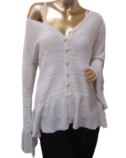Twins Top Set Tank Top & Knit Button-Down Cardigan - Image 5
