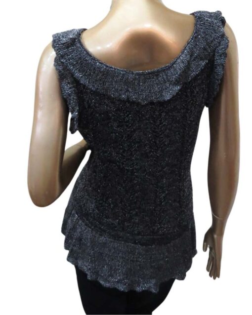 Knit Sleeveless Top with Floral Accent - Image 4