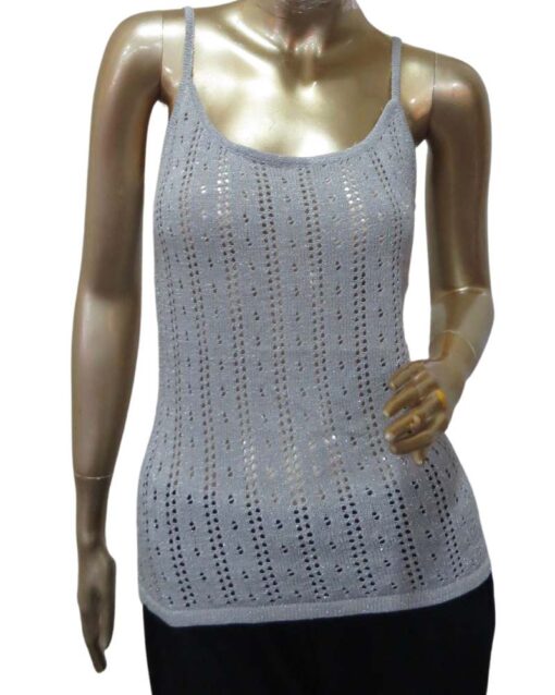 Knit Sleeveless Top with Delicate Detailing - Image 2