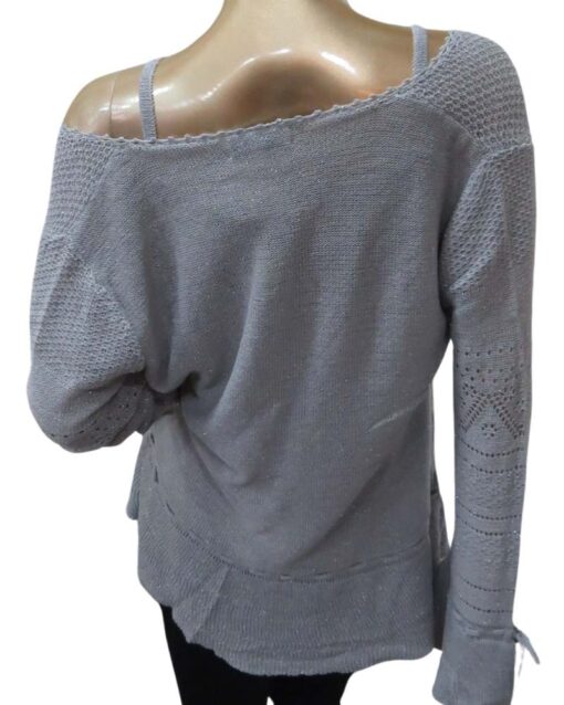 Twins Top Set Tank Top & Knit Button-Down Cardigan - Image 3