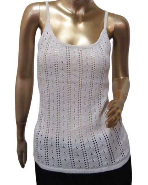 Knit Sleeveless Top with Delicate Detailing - Image 3