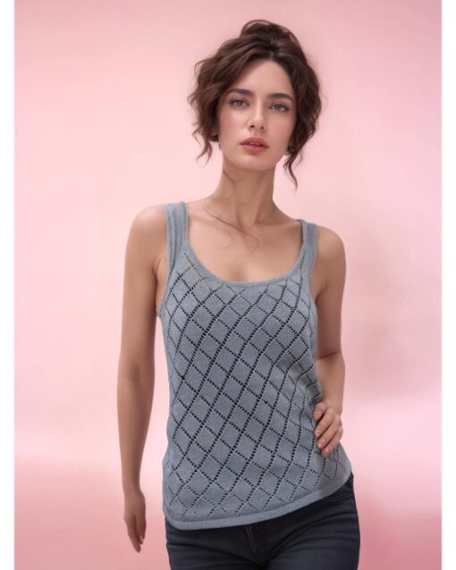 Diamond Knit Sleeveless Top