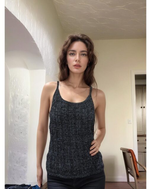 Knit Sleeveless Top with Delicate Detailing