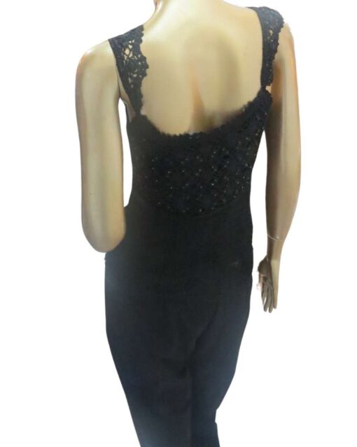 Black Crochet Lace Tank Top - Image 2