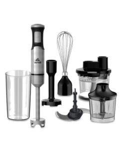 EVVOLI  6-In-1 Stainless Steel Hand Blender with Food Processor 1200W 2L