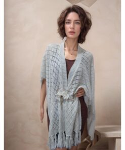 Knit Fringe Scarf Wrap