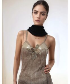 Knit Top with Embroidered Flower