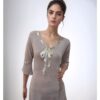 Knit Top with Ribbon Tie