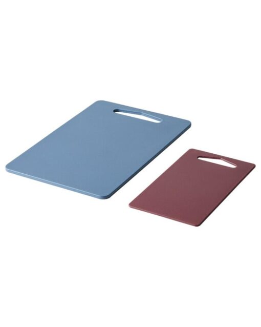 IKEA BERGTUNGA Chopping Board Set of 2 Dark Blue & Red